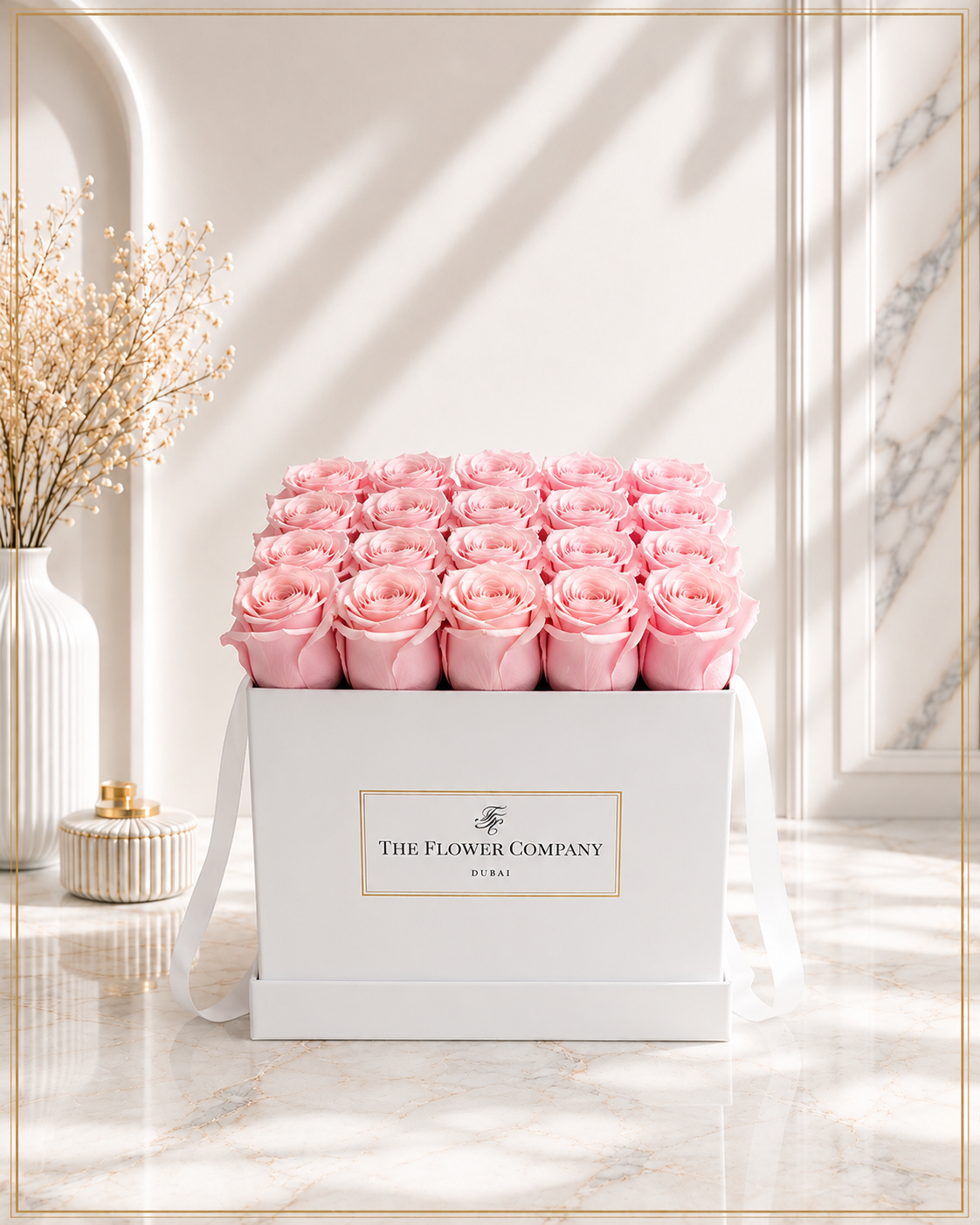 Classic Roses in Square Box The Flower Company