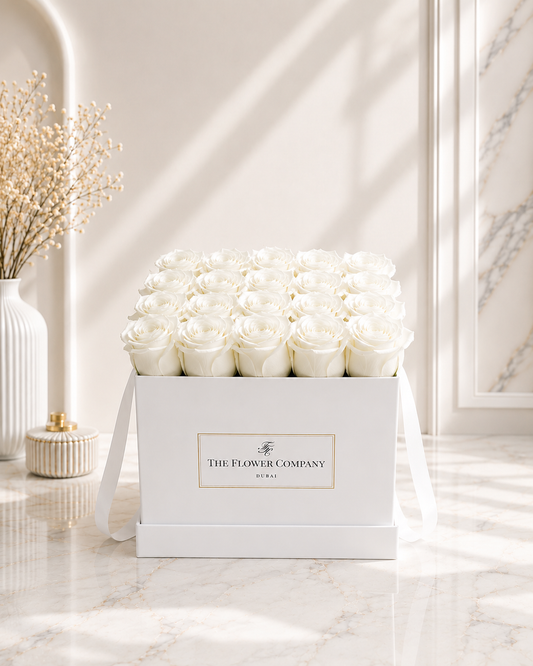 Classic Roses in Square Box