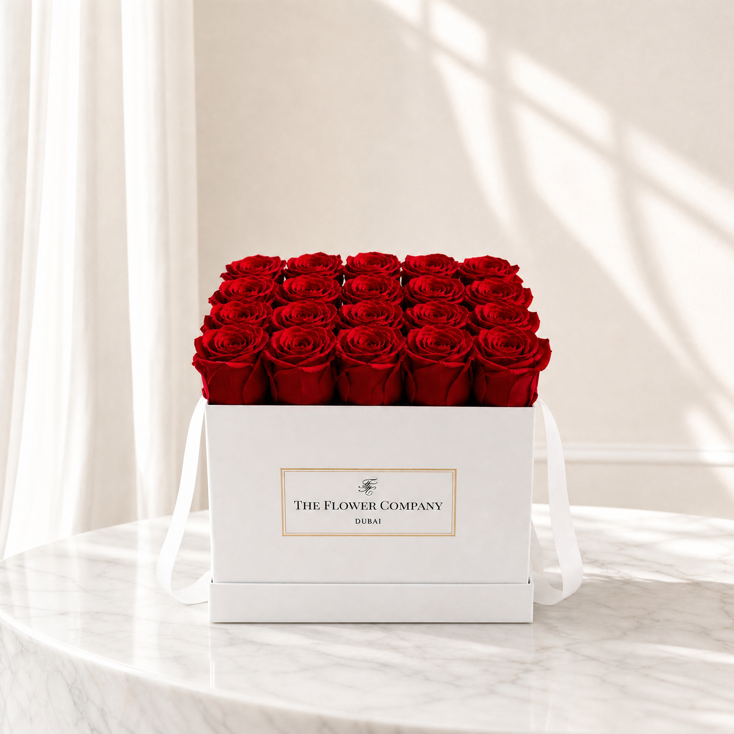 Classic Roses in Square Box The Flower Company
